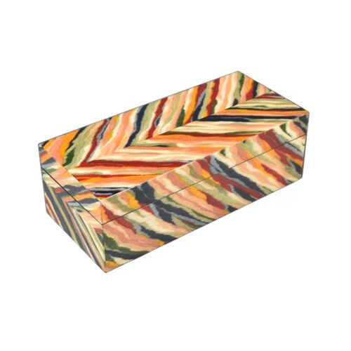 Lacquer Tiger Hinged Pencil Box