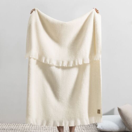 Lands Downunder Brushed Alpaca Cream Throw