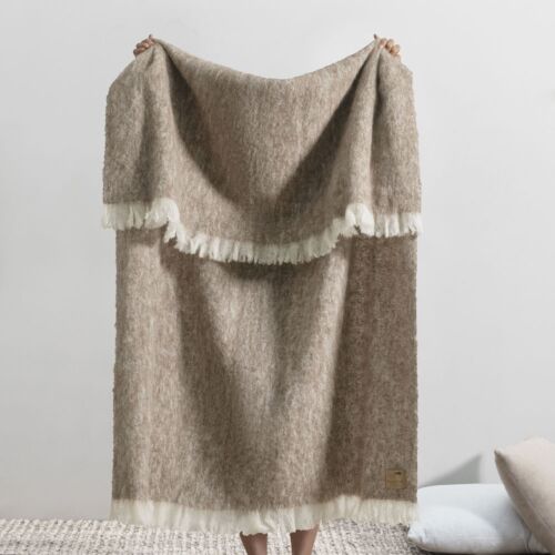 Lands Downunder Brushed Alpaca Driftwood Throw