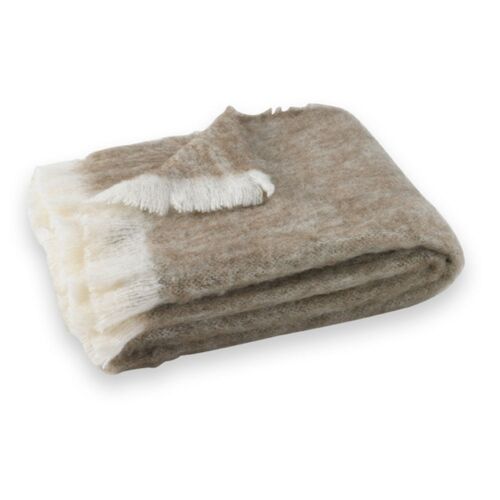 Lands Downunder Brushed Alpaca Throw Driftwood