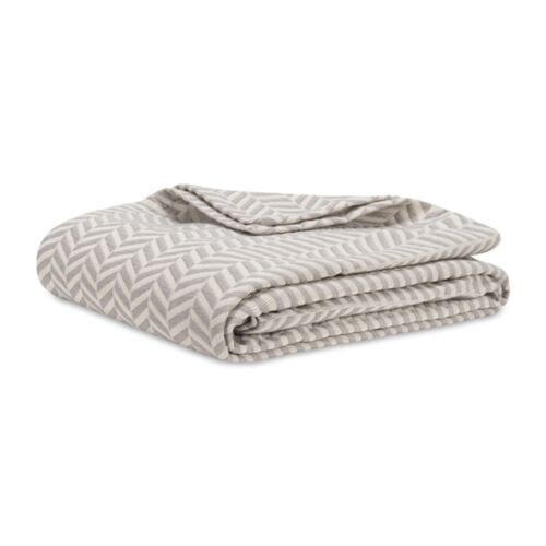 Lands Downunder Chevron Light Gray King Blanket