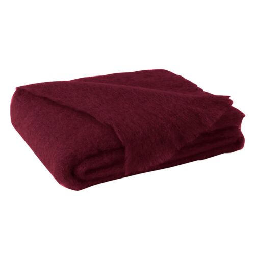 Lands Downunder Mohair Throw Cranberry