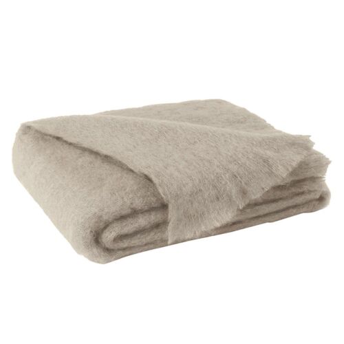 Lands Downunder Mohair Throw Flax