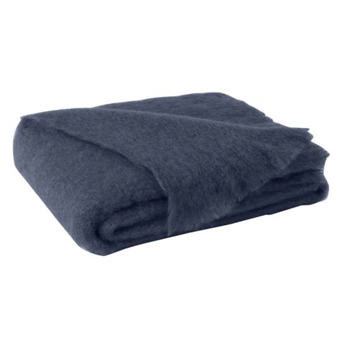 Lands Downunder Mohair Indigo Throw