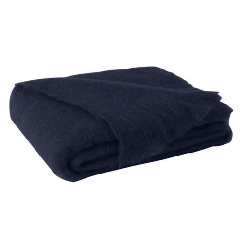 Lands Downunder Mohair Navy Throw