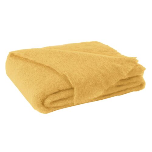 Lands Downunder Mohair Throw Ochre