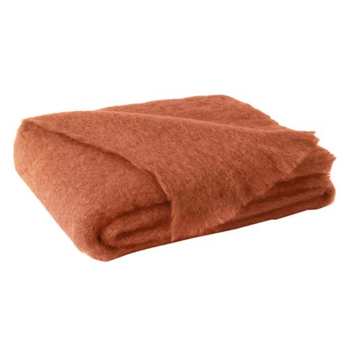 Lands Downunder Mohair Throw Persimmon