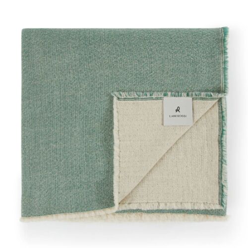 Lanerossi Merino Wool Zebio Acqua King Blanket 94x118"