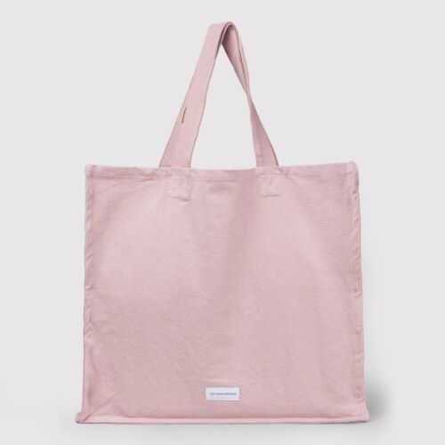 Les Pensionnaires Delicate Pink Cotton Canvas Tote Bag Large
