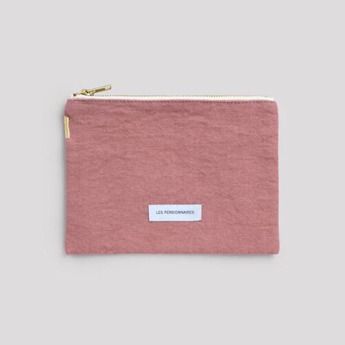 Les Pensionnaires Rosewood Cotton Canvas Pouch Small