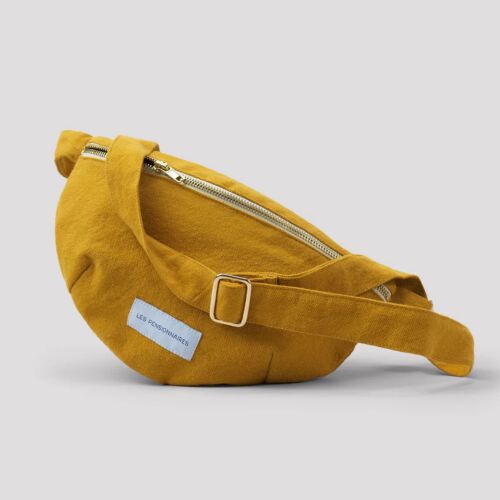 Les Pensionnaires Saffron Yellow Cotton Canvas Banana Bag