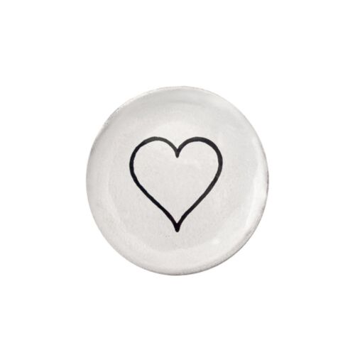 John Derian Line Heart Saucer
