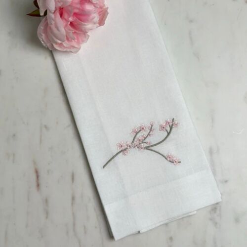 Linen Towel Cherry Blossom