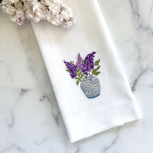 Linen Towel Lilac Jar