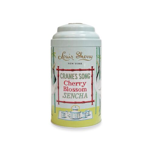  Louis Sherry Crane's Song Cherry Blossom Sencha Tea Tin