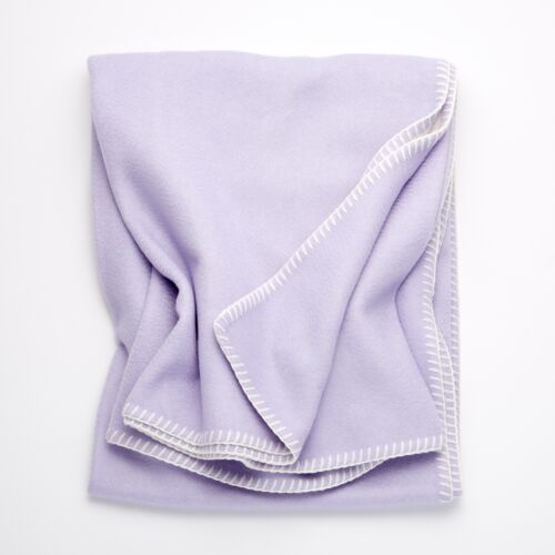 Biella Whipstitch Lavender & Bianco Cashmere Throw 