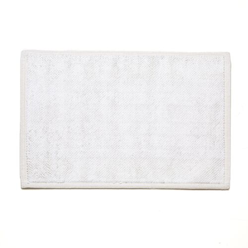 Mastro Raphael Bath Rug Plain Unito White 23x39"