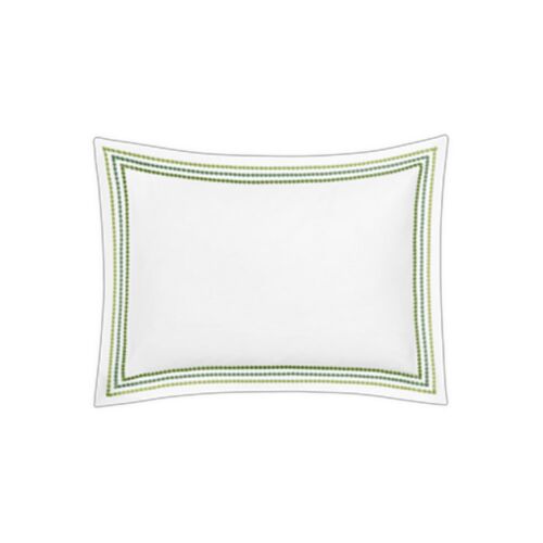 Matouk Amara Triple Pearl Palm Green Boudoir Sham