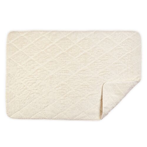 Matouk Bath Mat Cairo Quilt Ivory 24x36"