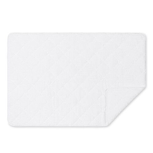 Matouk Bath Mat Francisco White Quilt 24x36"