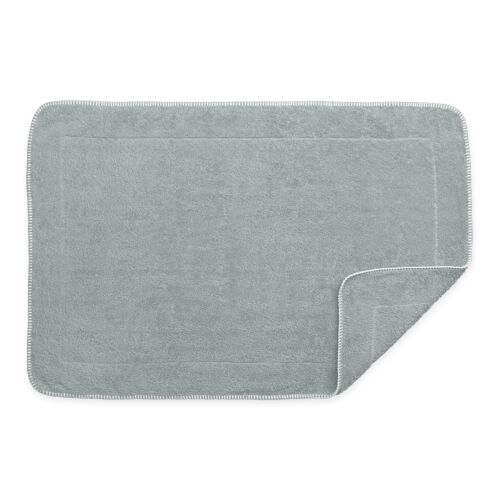 Matouk Bath Mat Whipstitch Pool & White 24x36"