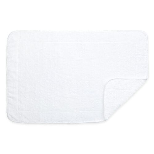 Matouk Bath Mat Whipstitch White & White 24x36"
