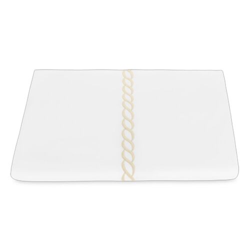 Matouk Classic Chain Ivory King Duvet Cover - 108x96"/3"Flange