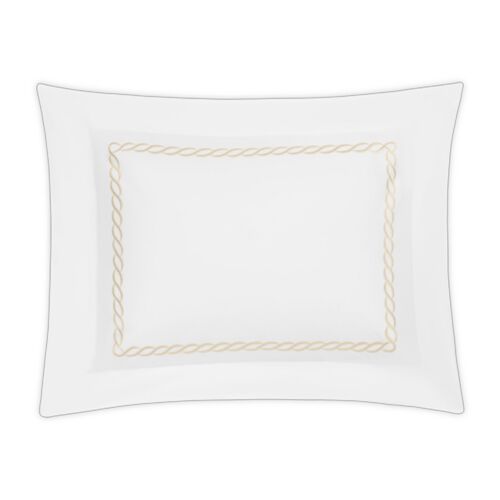 Matouk Classic Chain Ivory King Sham - 21x36"/3"Flange