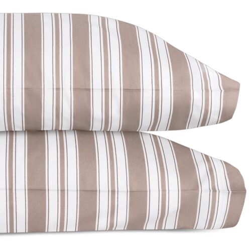 Matouk Elio Mocha Standard Pillowcase/Pair - 21x32"