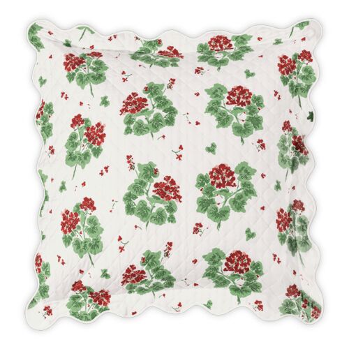 Matouk Geranium Scarlet Quilted Euro Sham