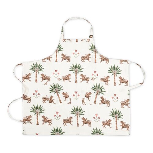 Matouk Linen Apron Tiger Palm
