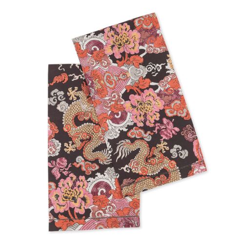 Matouk Magic Mountain Chocolate Persimmon Towel