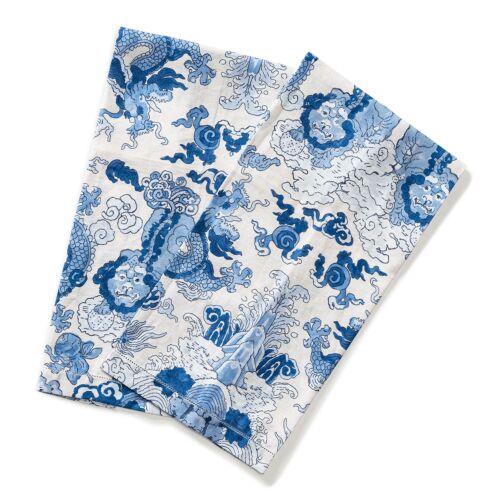 Matouk Magic Mountain Porcelain Blue Towel