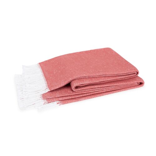 Matouk Pezzo Deep Coral Throw