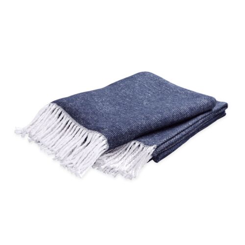 Matouk Pezzo Navy Throw