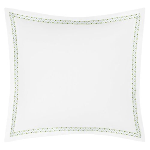 Matouk Prado Grass Euro Sham - 27x27", 2" Flange