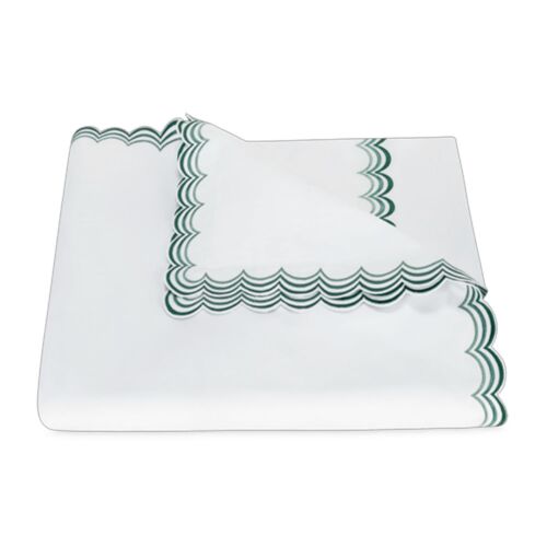 Matouk Stella Green Queen/Full Duvet Cover - 90x96"/2"Flange