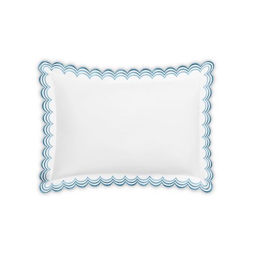 Matouk Stella Hazy Blue Boudoir Sham