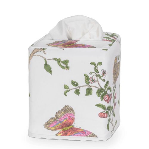 Matouk Tissue Box Cover Baudin Butterfly Pink