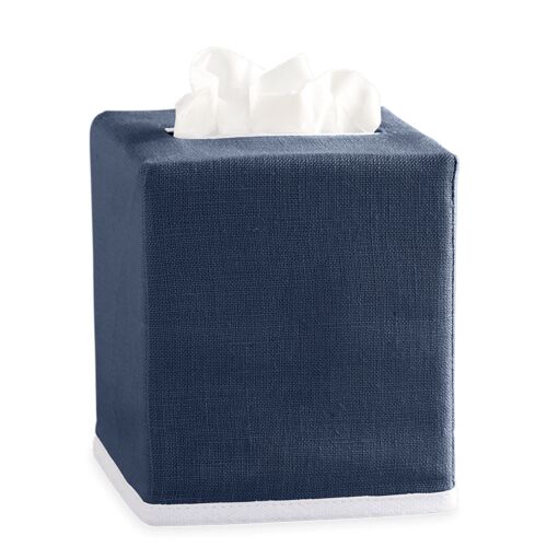 Matouk Tissue Box Cover Chelsea Navy