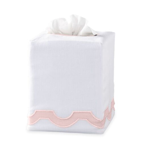 Matouk Tissue Box Cover Mirasol Pink