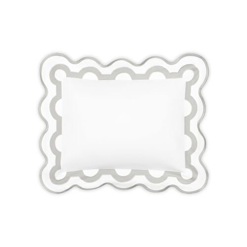 Matouk Mirasol Silver Boudoir Sham - 12x16", 3" Flange