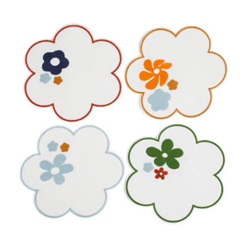Misette Floral Embroidered Coaster Set/4