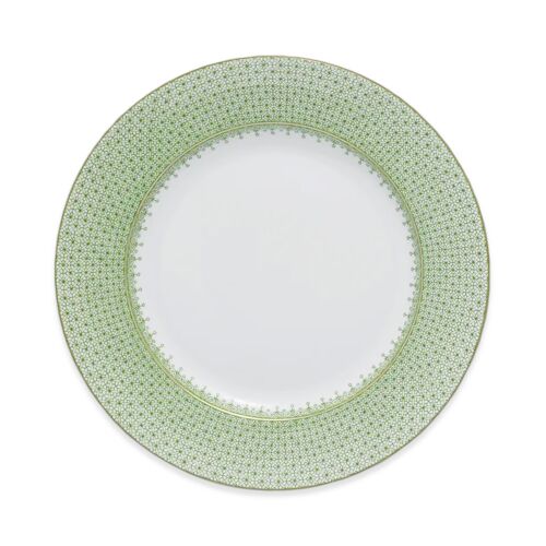Mottahedeh Lace Apple Green Dinner Plate