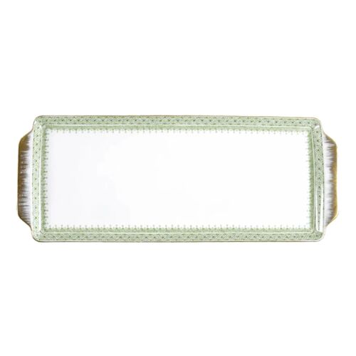 Mottahedeh Lace Apple Green Sandwich Tray
