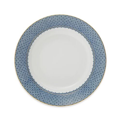 Mottahedeh Lace Blue Rim Soup Plate