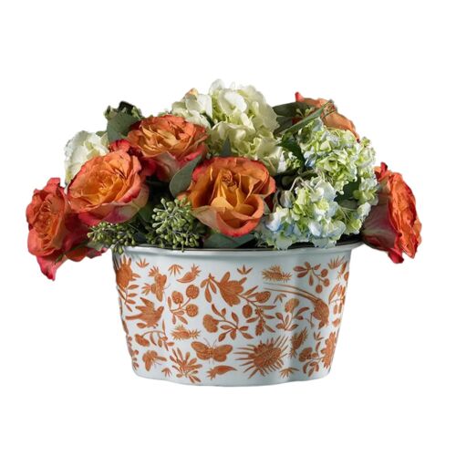 Mottahedeh Sacred Bird & Butterfly Cachepot