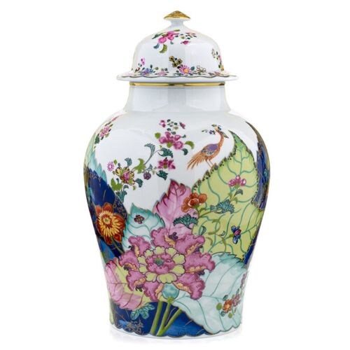  Mottahedeh Tobacco Leaf Ginger Jar Large