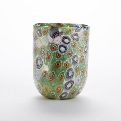 Murrine Glass Tumbler Clover Green