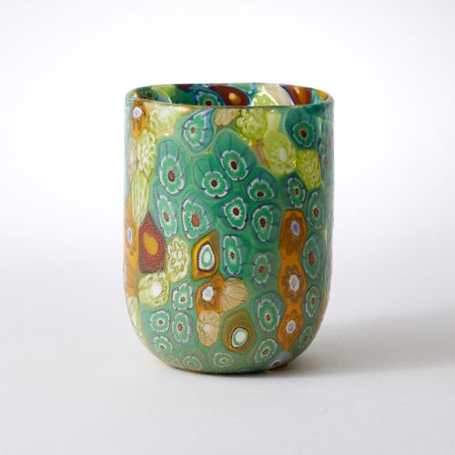 Murrine Glass Tumbler Forest Green